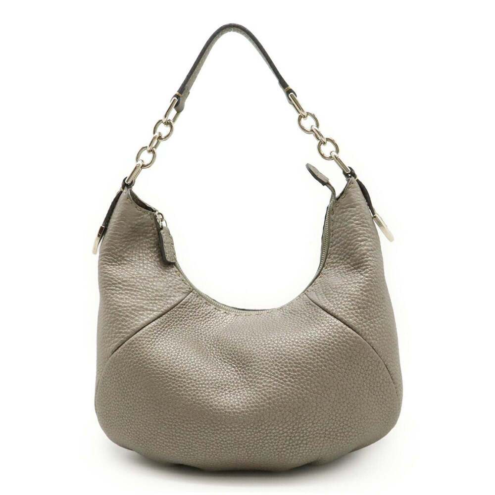 FENDI Silver Leather Shoulder Bag